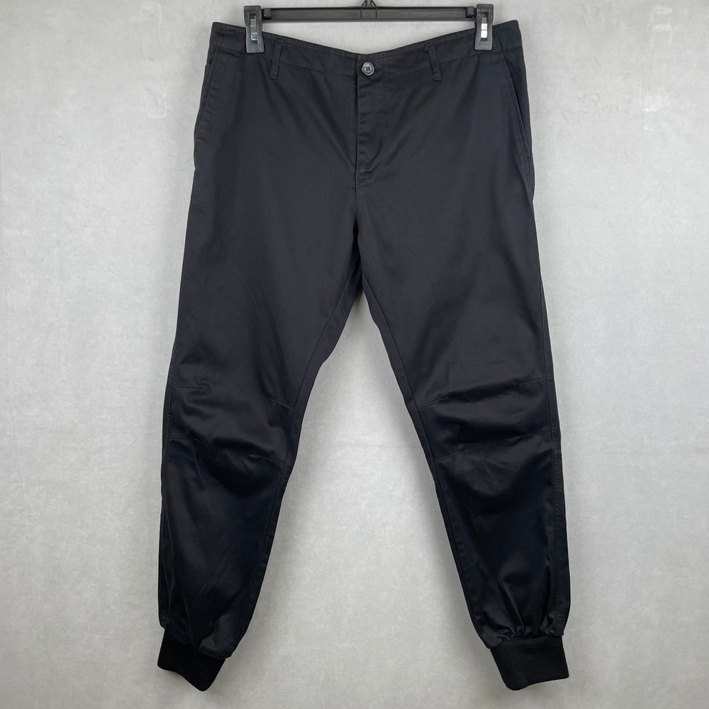 Kith Mercer Jogger Pants Mens 33 Black Cotton Twill Tapered USA Made Streetwear